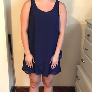 Forever 21 navy blue flowy dress